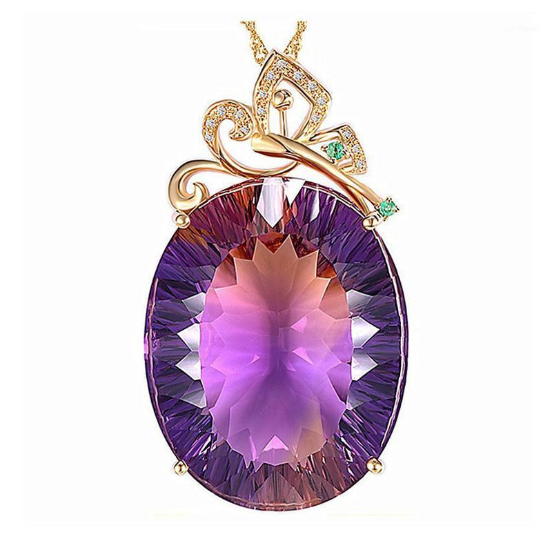 

MOONROCY Rose Gold Color Purple Crystal Pendant Chain Necklace Chokers Jewelry Wholesale for Women Girls Dropshipping Jewelry1