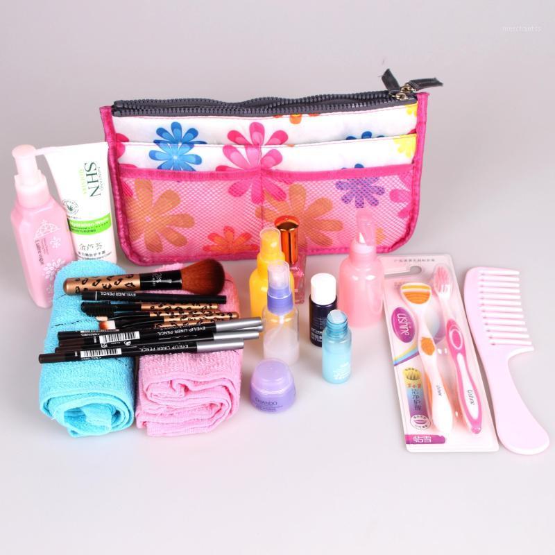 

Multifunction Makeup Organizer Bag Women Travel Cosmetic Bags For Make Up Bag Nylon Toiletry Kits Makeup Bags Cases Cosmetics1, Blue