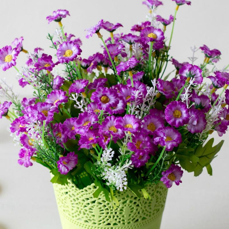 

28 Heads Spring Daisy Flowers Artificial Flower Gerbera Daisy Flowers Heads for DIY Wedding Party decoration Flores, Pink