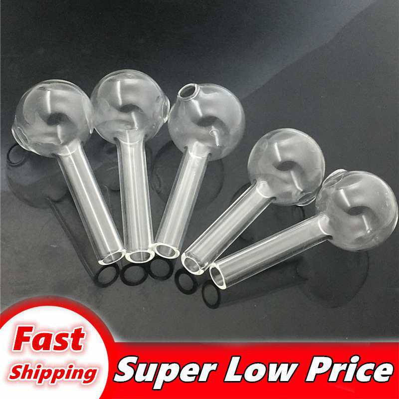 

Handcraft Pyrex Glass Oil Burner Pipe Mini Smoking Hand Pipes Thick Glass Pipe Oil nail for glass bong OD 30mm ball