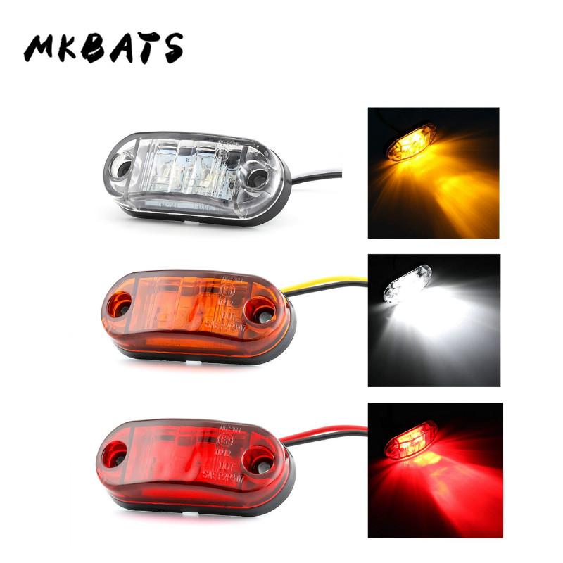 

12V 24V LED side marker light external light warning tail trailer signal, As pic