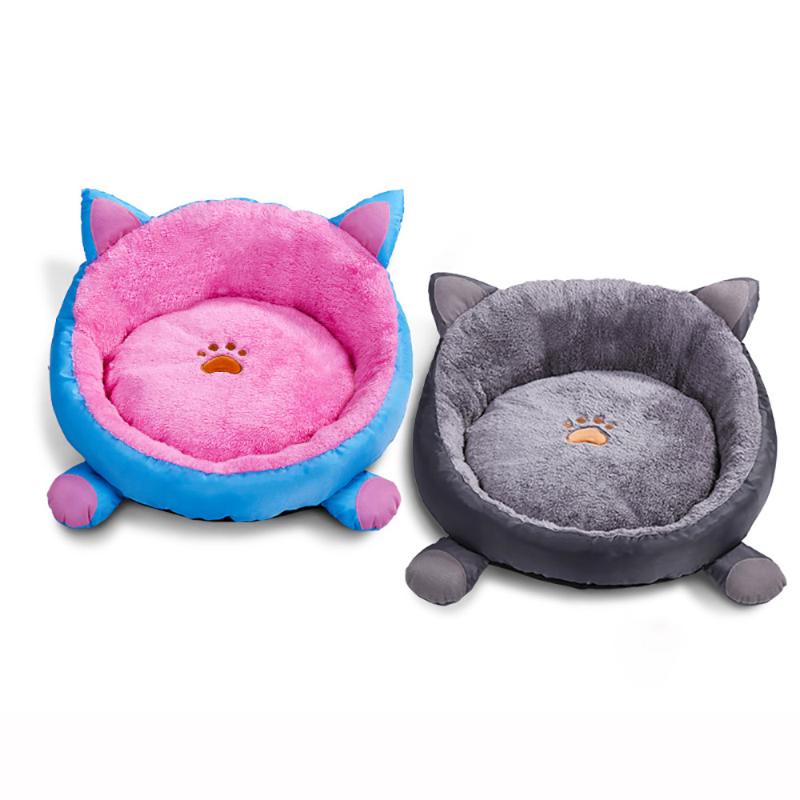 

Cute Puppy Dog Bed For Small Dogs Cat Houses Sleeping Bag Soft Home Pet Beds Nest Washable Kennel Mat Kitten Warming Cushion, Gray