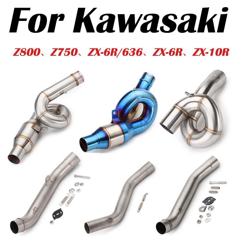 

Exhaust Escape Mid Link Pipe Motorcycle Exhaust Pipe Reserve Remove Catalyst Slip On for Ninja ZX6R ZX10R Z750 Z800 2004-20201