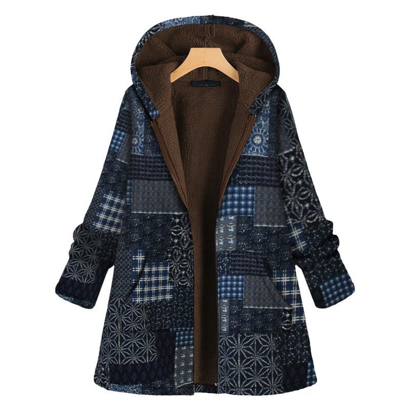 

2021 New Women's Wool Sweater Plus Size Harajuku Loose Jacket Casual Warm Outdoor Fashion Hooded Retro Winter Ladies Clothing 29b1, Navy1