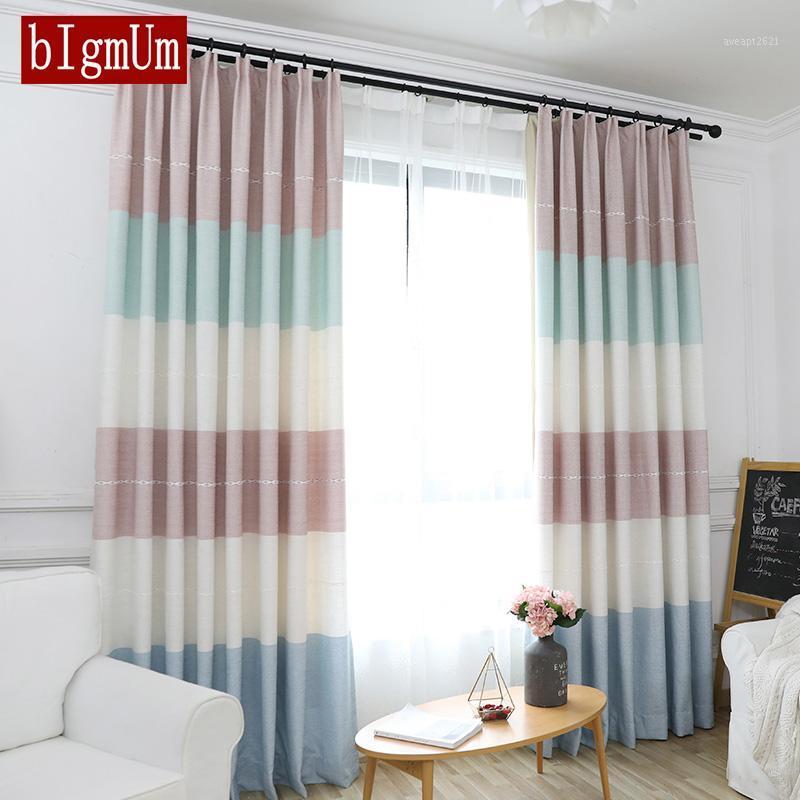 

Simple Window Kitchen Curtains Colorful Stripe Curtains Fabrics Drapes For Living Room Bedroom Sheer Curtain Customized Made1, Tulle