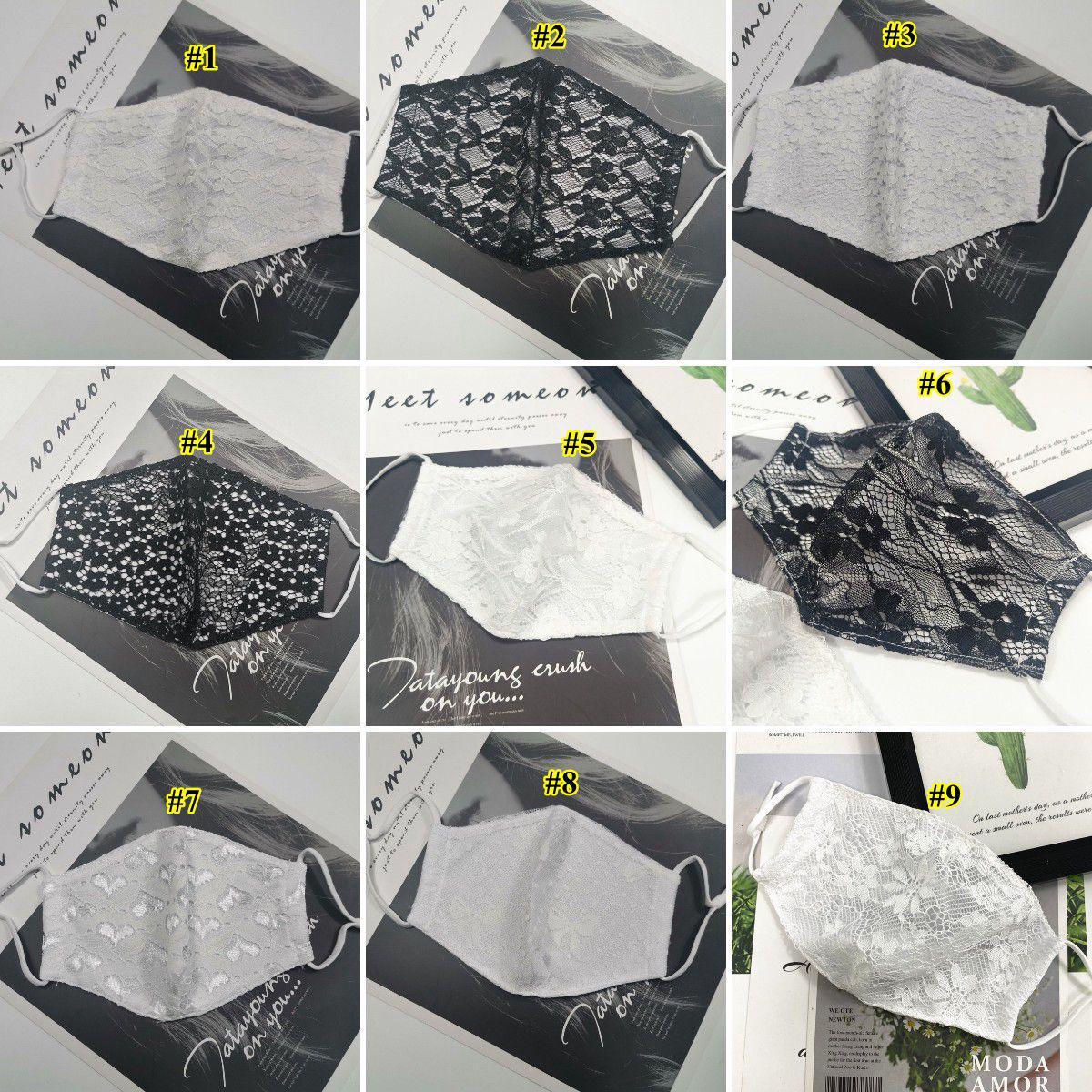 

Cold fabric dust-proof hanging ear mask face Summer Korean lace double breathable thin cotton for women