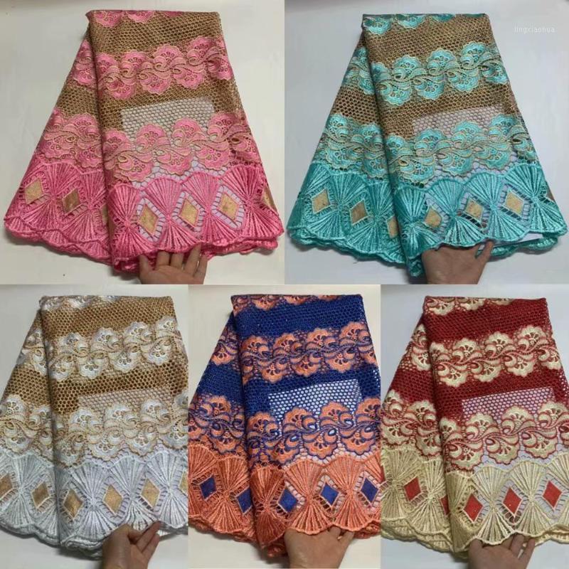 

Promotion price High Quality African Water soluble Lace Hot sale For Party With 5Yard 2020 New Design African Laces Fabric1