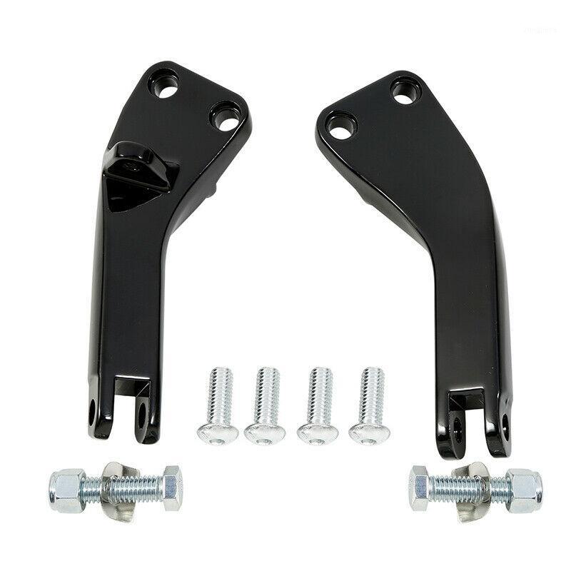 

Motorcycle Chrome/Black Passenger Foot Peg Mounting Brackets For Dyna Wide Glide Street Bob 2006-2017 071