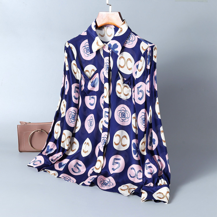 

2020 Shirt New Silk Polo Sleeve Long Top Female Cardigan Early Spring Fashion Boutique Urvx, See chart