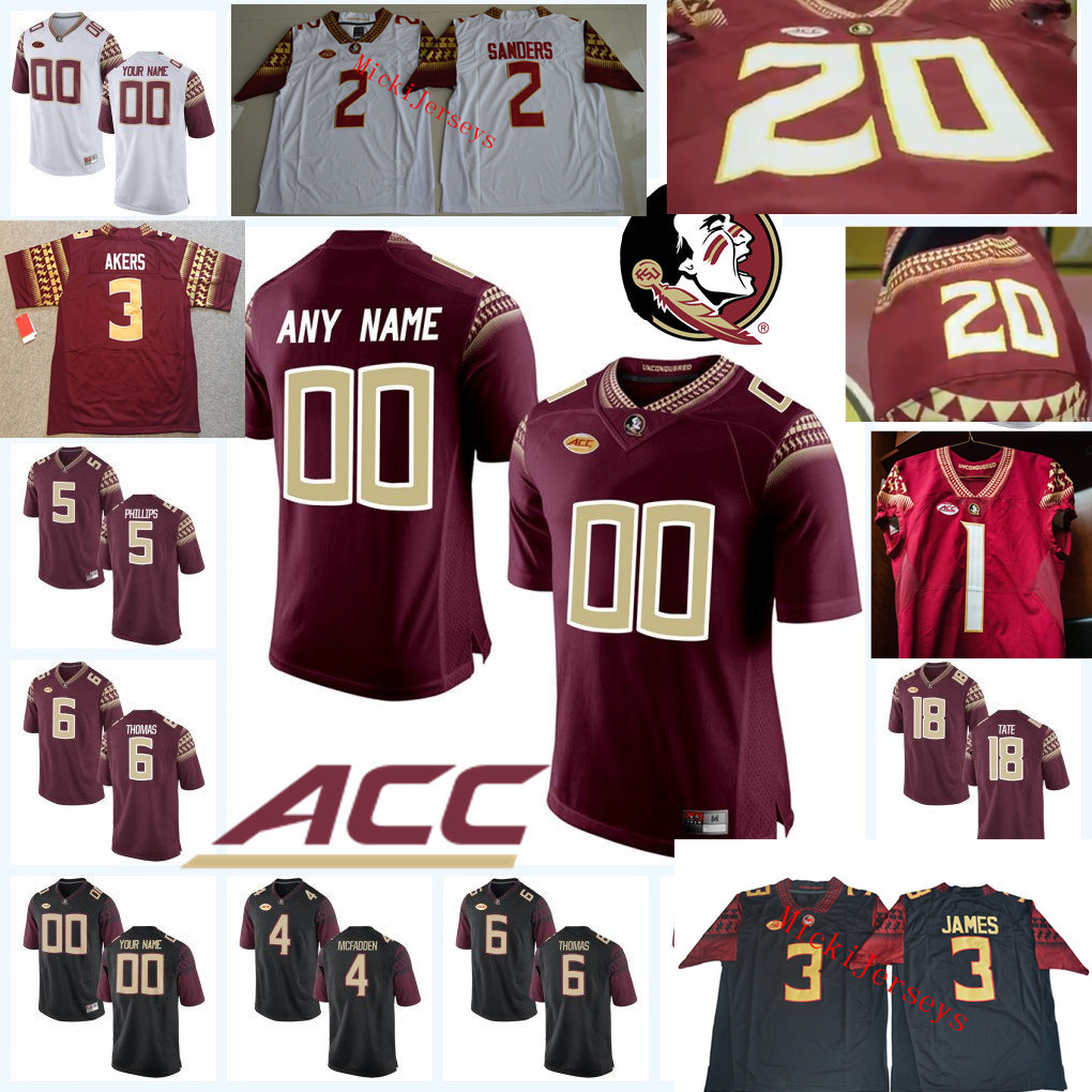 

Custom Florida State Seminoles Football Jersey Jaleel McRae Lawrance Toafili Kalen DeLoach Jashaun Corbin Brendan Gant Travis Jay Jersey, Black