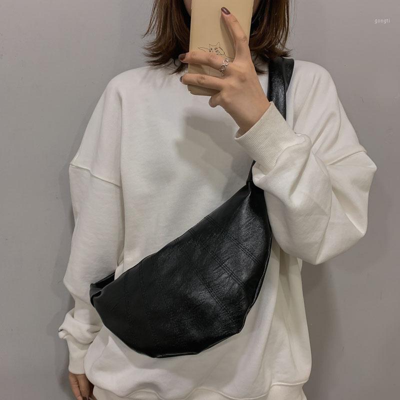 

2020 new shoulder bag women's casual fashion Korean version of large-capacity ladies diagonal bag1, Black