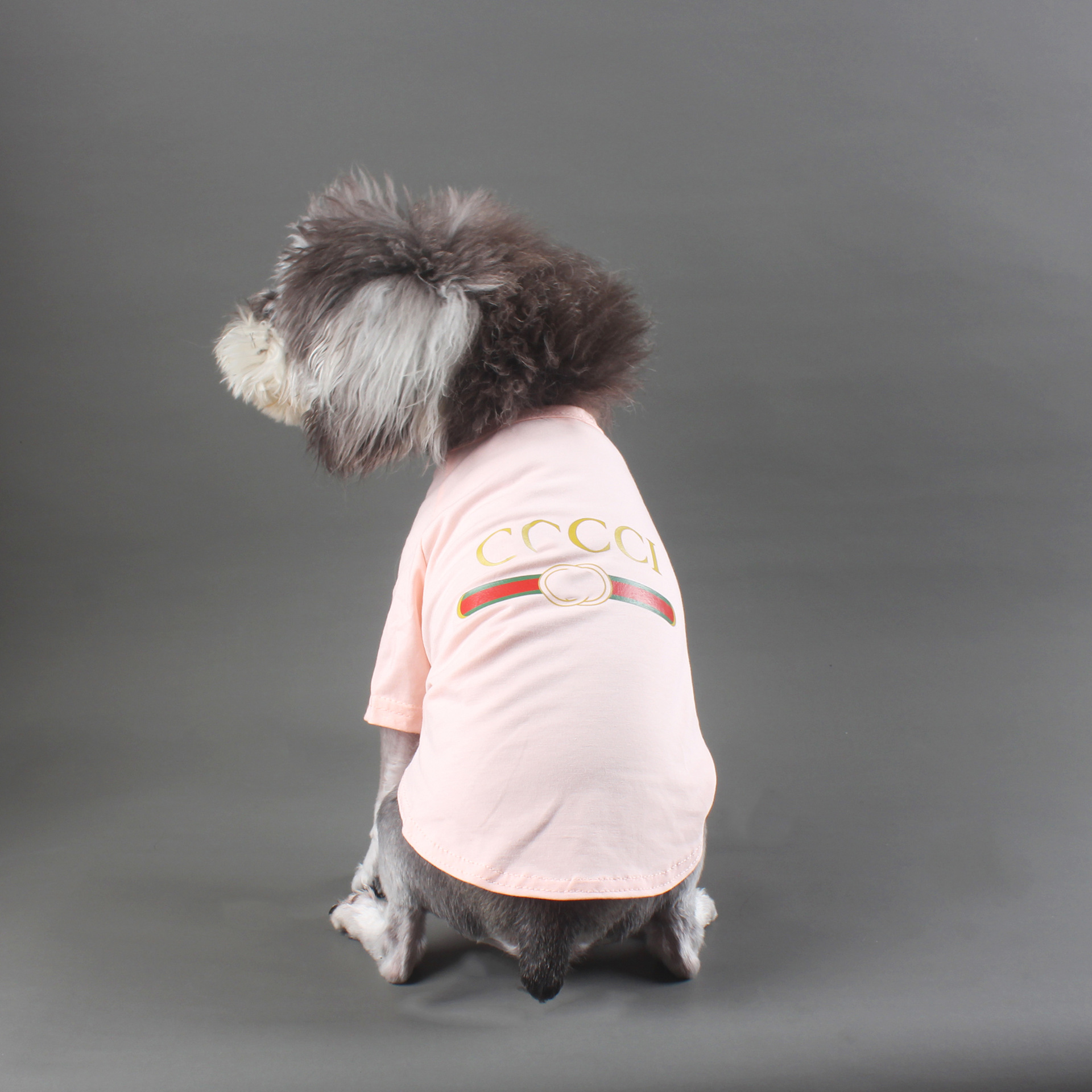 

Pet Clothes Cotton Stretch Letters Spring/summer DogThin T-shirt Casual Fashion Teddy Schnauzer, Pink