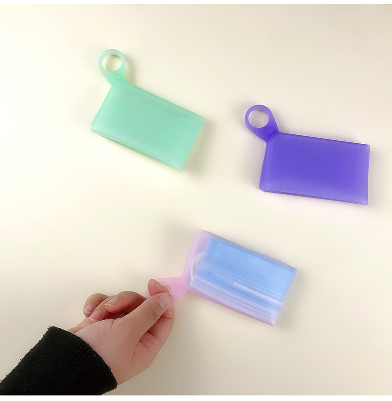 

Portable Mask Holder Silicone Storage Box Disposable Masks Clip Waterproof Face Shield Organizer Creative Organization