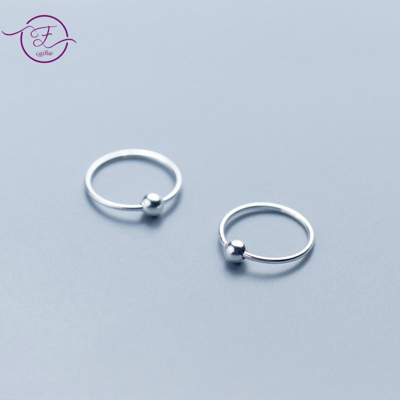 

S925 Small Silver Earbone Simple Earrings Lovely Pearl Earrings Jewelry Women Fashion Temperament Hoop Party Gift