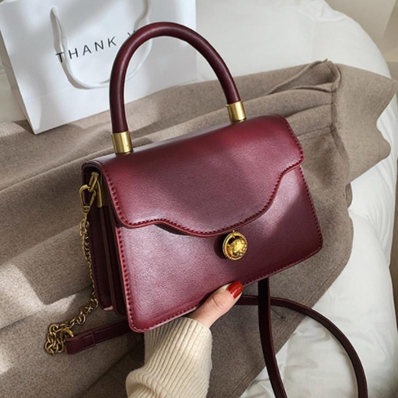 

Luxury PU Leather Chain Crossbody Bag 2021 New High Quality Lady Handbag Travel Shoulder Bag and Purses, Black