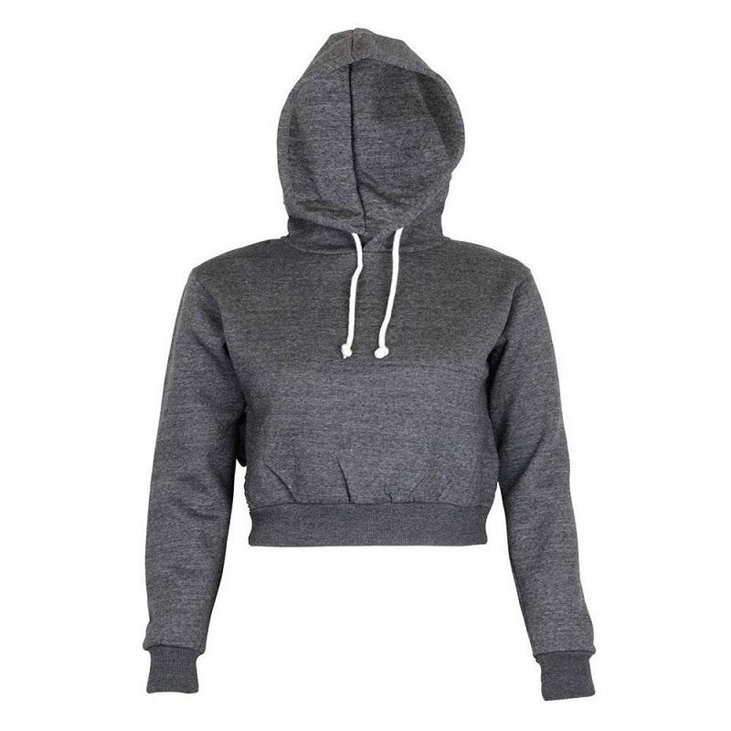 

Women's Hoodies & Sweatshirts 2022 Autumn Women Solid Crop Hoodie Long Sleeve Jumper Hooded Pullover Coat Casual Sweatshirt Top Sudaderas Mu, Black