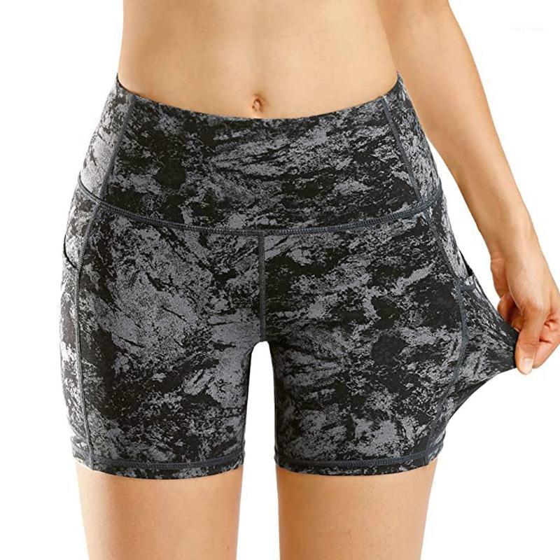 

Women High Waist Yoga Shorts Abdomen Control Training Running Yoga Pants Shorts Fitness Leggings Training Workout Pants 20201, Gray