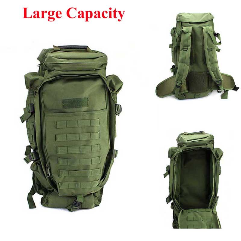 

Multi-purpose Tactical Backpack Outdoor Sport Climbing Camping Backpack Hunting Travelling Trekking Hiking Bag 5 Colors, Black