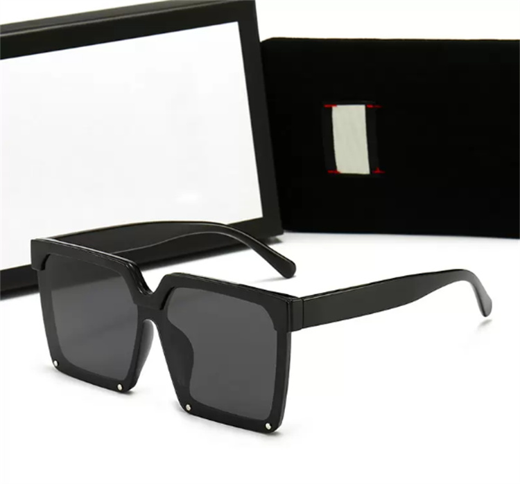 

Summer high quality famous sunglasses oversized flat top ladies sun glasses women square frames fashion designer with packaging boxes shades