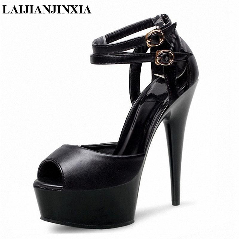 

LAIJIANJINXIA New 6 inch Plus Size 46 Platform Sole 15cm High Heel Platforms sexy Pole Dance Shoes Sandals Wedding Shoes1, Q114 a