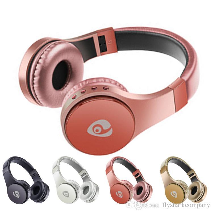 

S55 Bluetooth Headphones With Card FM Head-mounted Earphone Foldable Headset For Smart Phone Wireless Headphone Fast Shipping, White