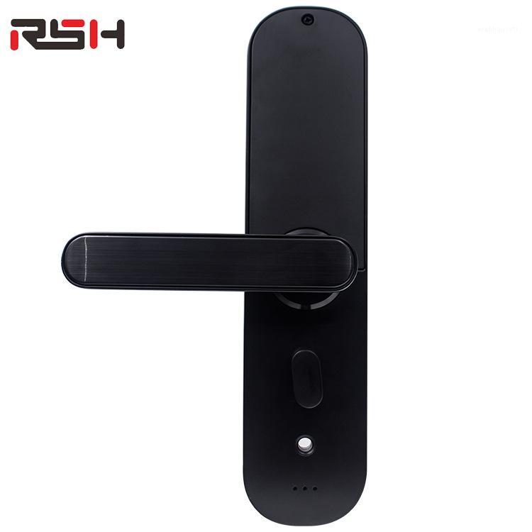 

Factory direct fingerprint unlock wifi smart door lock Tuya APP remote control anti-theft smart wifi door lock1
