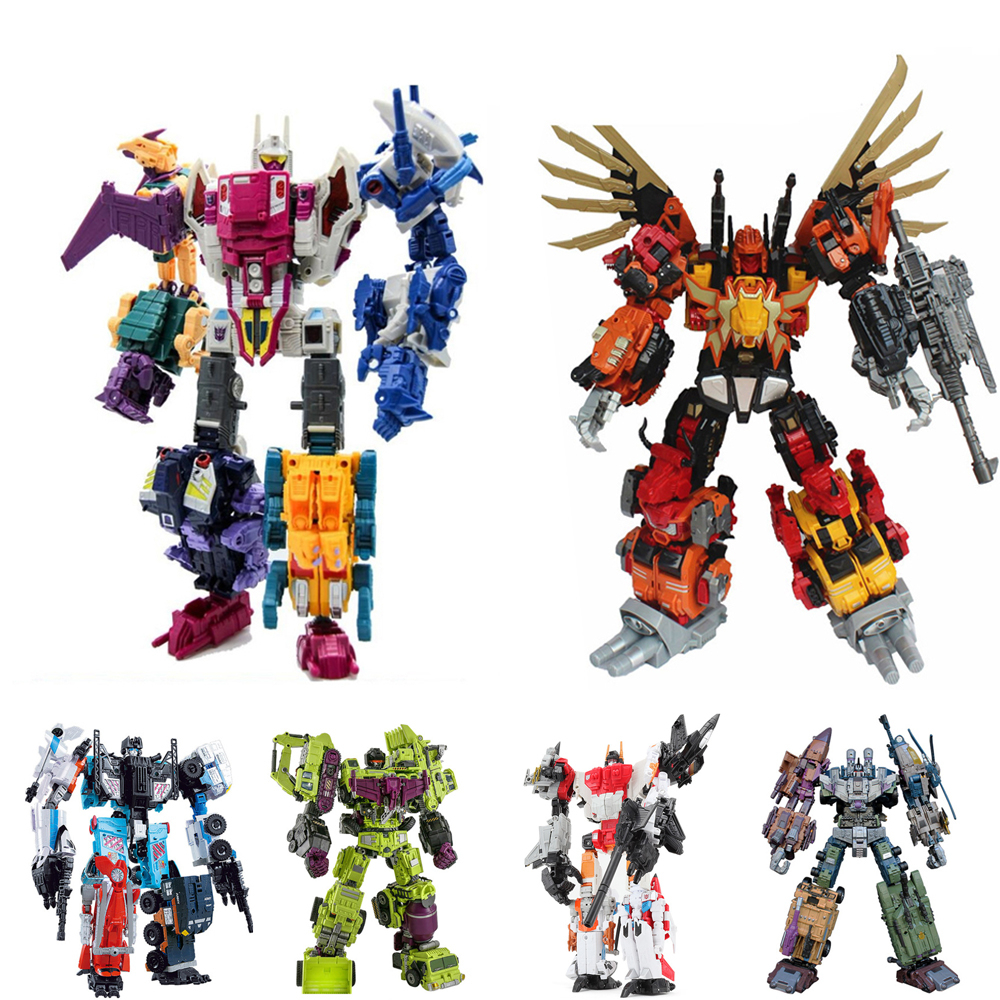 

BMB WJ JINBAO HaiZhiXing G1 Transformation Action Figure Toy Predaking Bruticus Abominus Devastator Defensor Combiner Model 201203