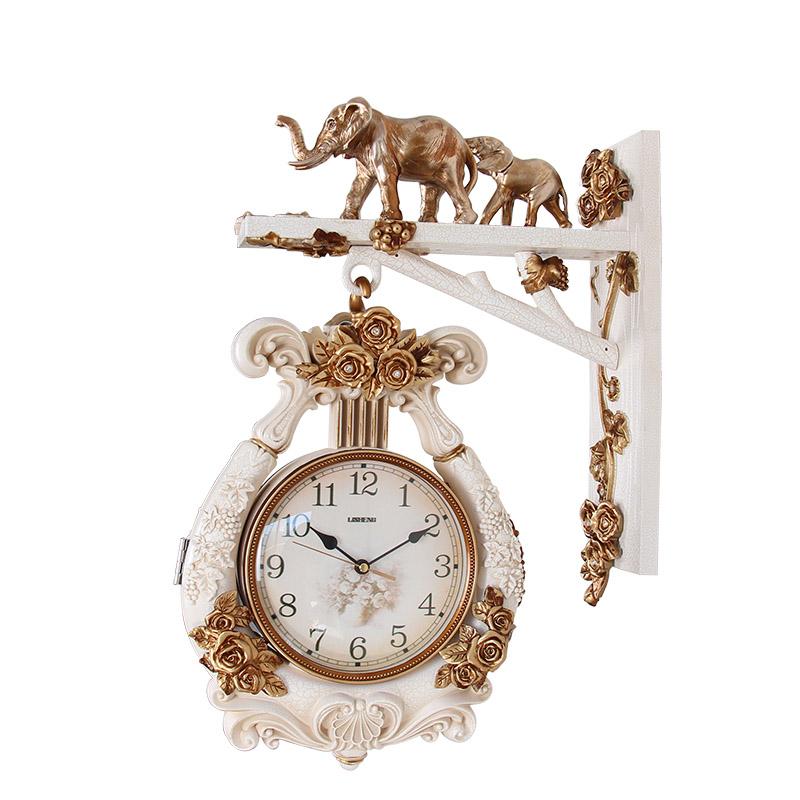 

Double Sided Silent Wall Clock Nordic Design Clock Vintage Creative Plastic Wall Modern Art Reloj Pared Home Decor 50wc