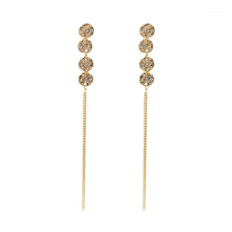 

Elegant Simple Set Ear Stud Retro Light Luxury Metal Tassel Earrings Accessories1