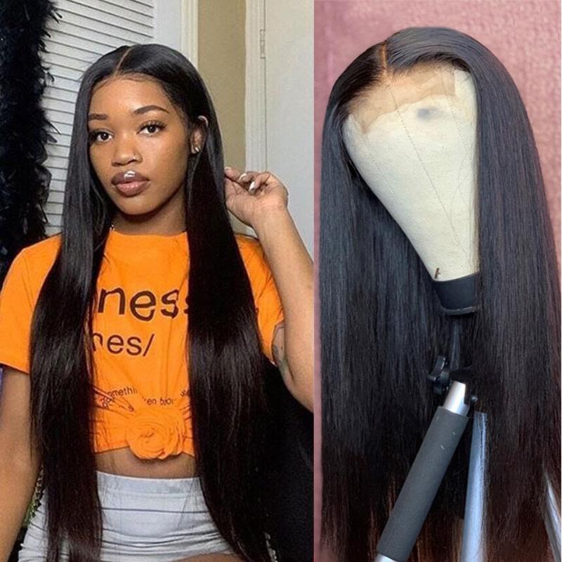 

FDX 6x6 150%180% Straight Lace Front Wig Lace Front Human Hair Wigs Brazilian Bone Straight Human Hair Wigs, 6x6 lace wig