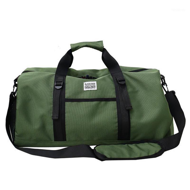 

Outdoor Gym Bags Waterproof Oxford Sports Bag Men Women Training Fitness Travel Handbag Yoga Mat Bag Sac Sport Training Handbag1, Green