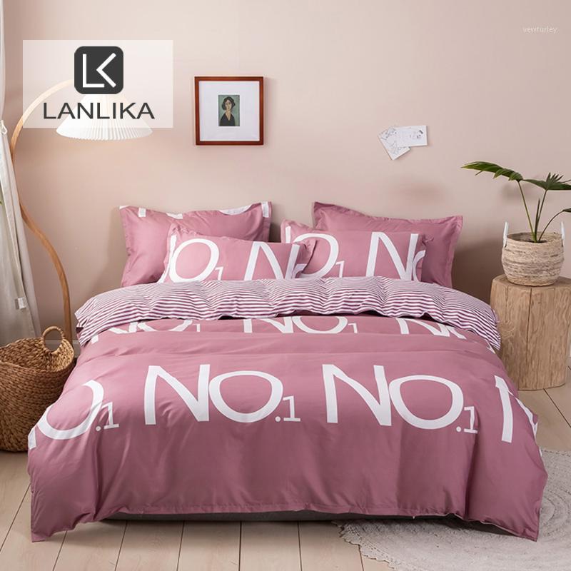 

Lanlika Double Duvet Cover Single Double Bed Fitted Sheet Home Decor Corner Elastic Band Home Decor Adult Child Bedspread 4pcs1, 21