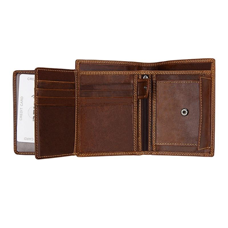 

Men's Anti-RFID Leather Wallet Multifunctional Casual Wallet Men's Vertical Card Holder Coin Pocket, Black 1