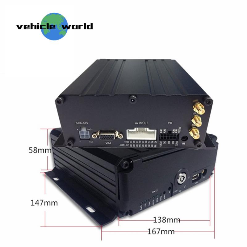 

4Ch 2.0MP AHD 1080P SD Card HDD GPS WIFI 4G Mobile DVR for Vehicle Car Taxi Trailer Truck School Bus
