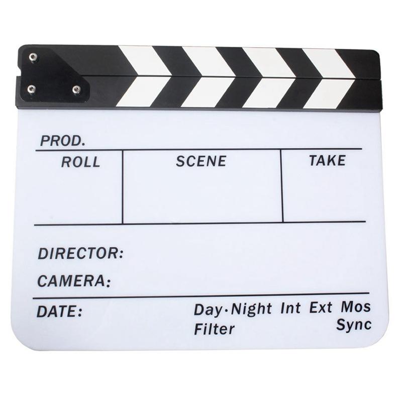 

Acrylic Clapboard Dry Erase Movie Clapper Board Slate 29.8 x 24.5cm