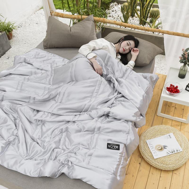 

Pure Color Summer Quilt gray Bedspread Blanket fashion Comforter soft Bed Cover Twin full Queen Quilting solid bedclothes1, Style1