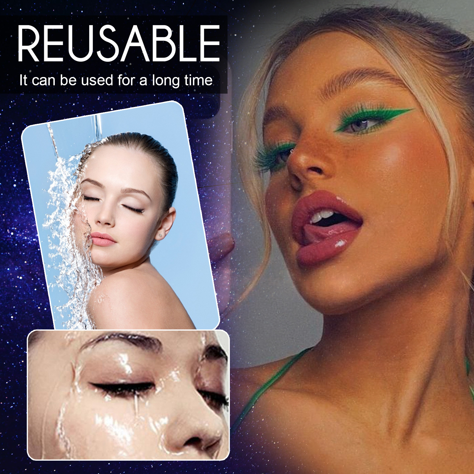 Free freight EELHOE Three color eyeliner natural eye shadow stage sexy eye makeup stickers-image-748655074