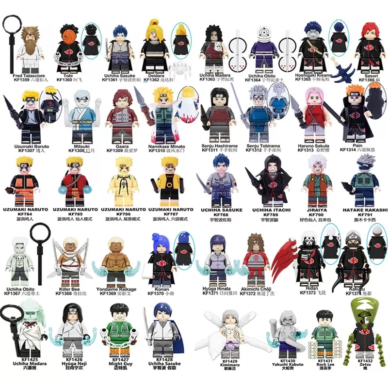 

Japan Cartoon Anime NARUTO Hokage Minifigs Ninja Uzumaki Hatake Kakashi Uchiha Sasuke Itachi Jiraiya Mini Action Figure Building Blocks Toy