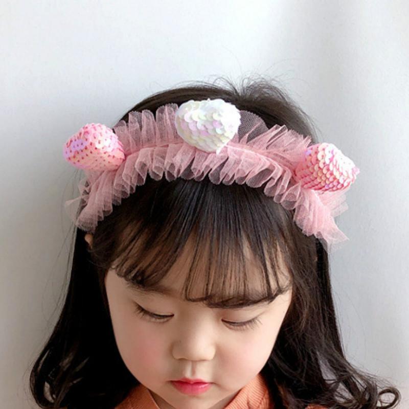 

2020 New Korean Style Simple Cartoon Cute Colorful Heart Sequins Children Hairbands for Girl Cute Fashion Hair Accessories1