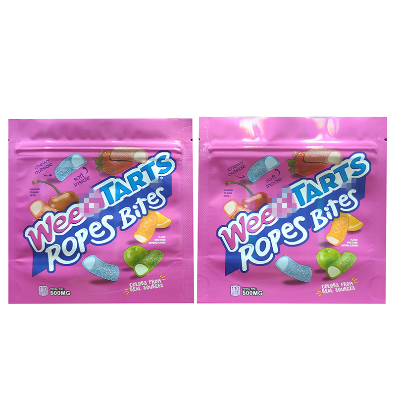 

Cheap Weedtarts Edibles Mylar Bags Packaging Empty 500mg Weedtarts ropes bites Gummies bags Smell proof resealable edibles packaging