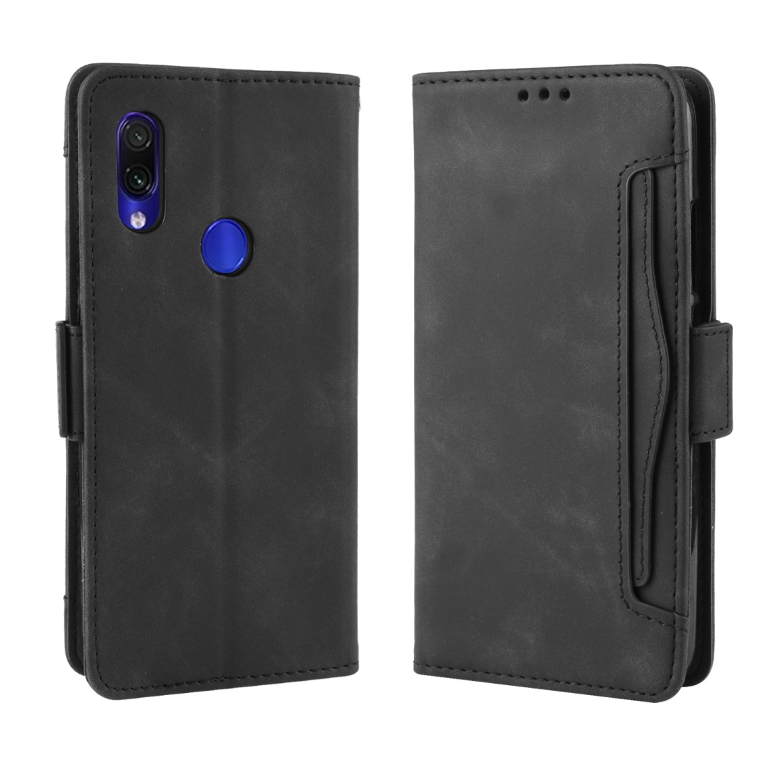 

Wallet Style Skin Feel Calf Pattern Leather Case For Xiaomi Redmi 7with Separate Card Slot