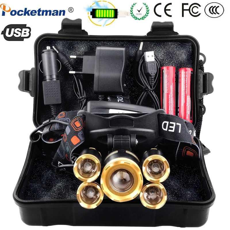 

8000LM LED Headlight XML 3/5 LED T6 Headlamp Power Rechargeable 18650 Head Torch Waterproof for Camping Fishing1