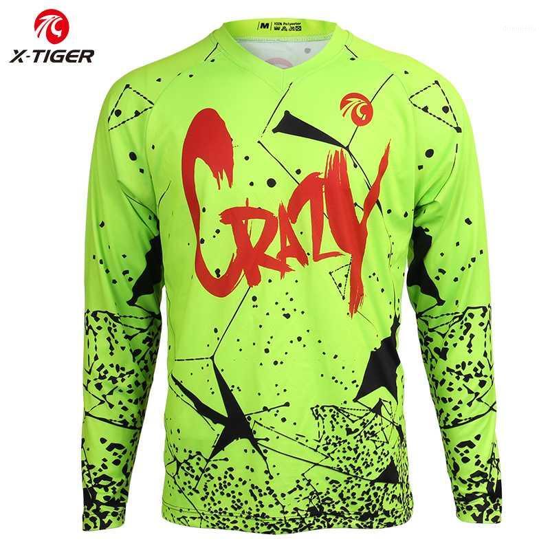 

X-Tiger Downhill Jerseys Long Sleeve Downhill Shirt Mountain Bike Cycling Jerseys 100% Polyester DH Shirt Bicycle Racing Wear1, Xm-csjf-22902