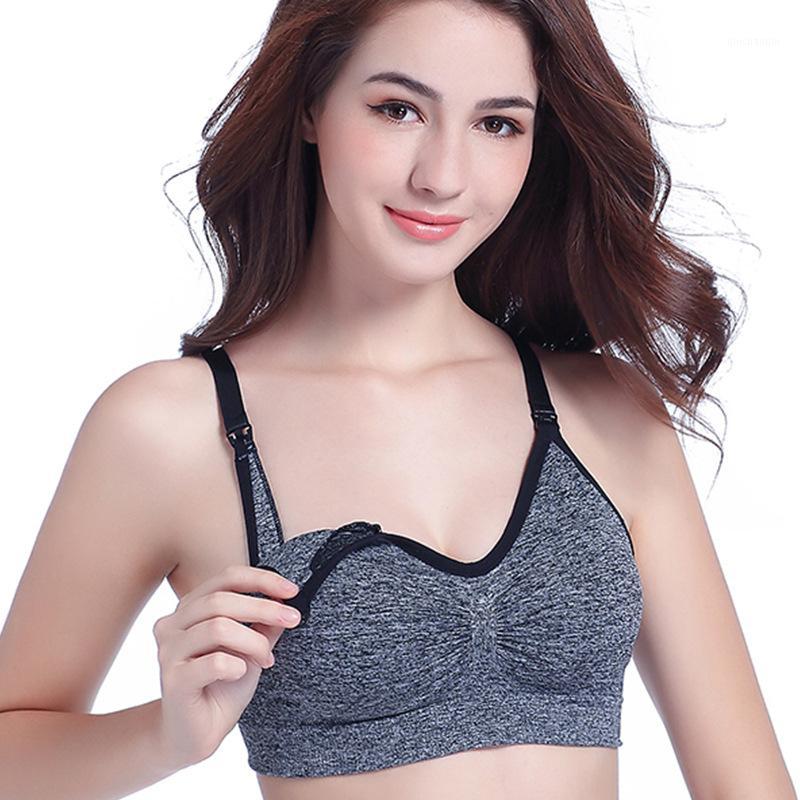

Yoga Sports Bras For Fitness Running Seamless Letter Shoulder Strap Chest Pad Topless Underwear Women Sport Bra Top Padded1, Beige