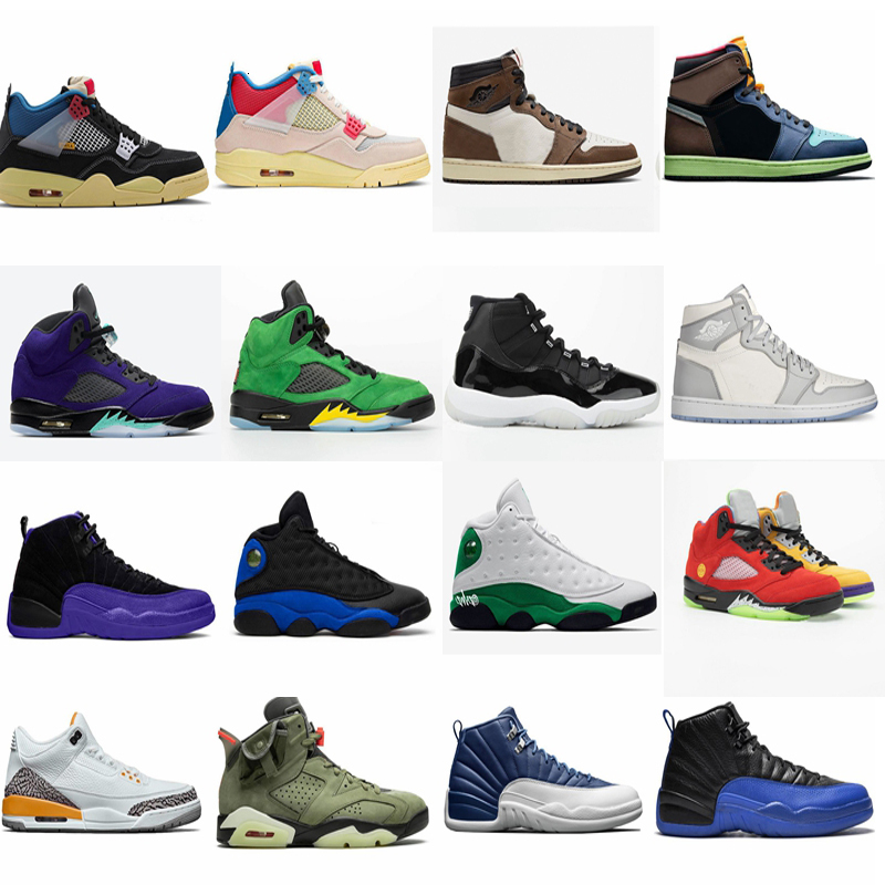 

New 1 High OG Bio Hack 1s Jumpman Women Mens Basketball Shoes Union 4s Oregon Ducks What The 5s Travis Trainers 6s 12s Sneakers Size 13, #8