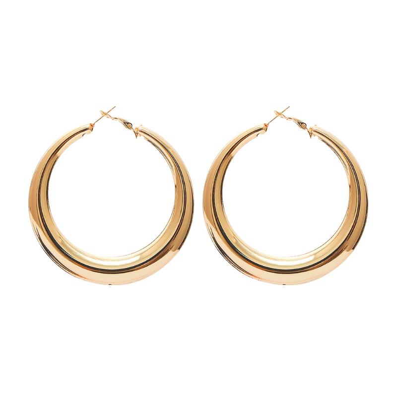 

New European Style Earrings Big Vintage Women Earring Creative Large Geometric Round Green Metal Earrings Ladies Jewelry 2021