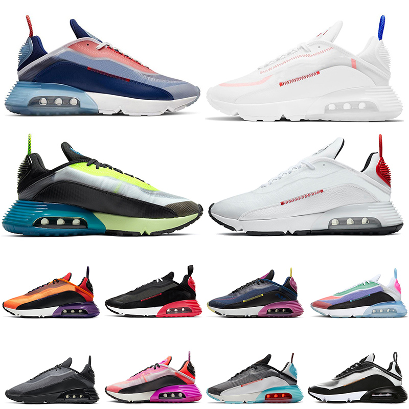 

2021 Top quality 2090 Men Women Running Shoes Pure Platinum triple black white Volt brushstroke Mens Trainers nik Chaussures sports sneakers, A27 wolf grey 36-45