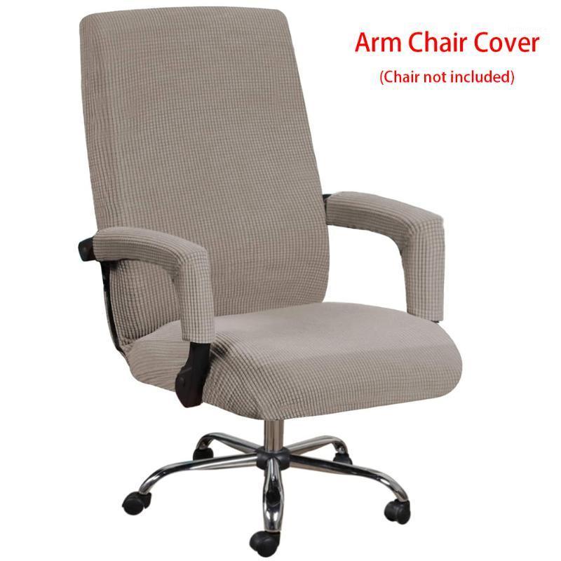

Thickened Dustproof Solid Color Home Removable Office Chair Cover Washable Soft High Stretch Full Wrap With Armrest Sleeve1