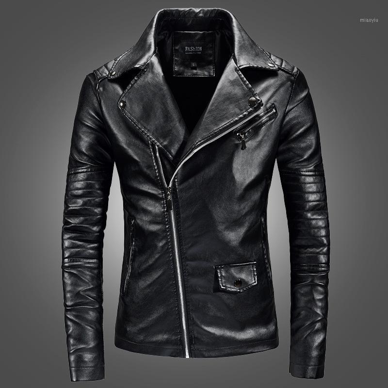 

Men's Fur & Faux Fashion Men PU Leather Jacket Trend Retro Casual Rock Male Motorcycle Quality Brand Autumn Winter Jaqueta Couro Masculina1, Black