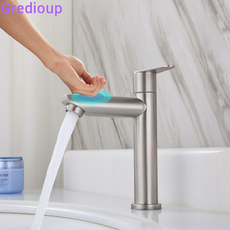 

Bathroom Smart Touch Faucet Automatic Sense Stainless Steel Tap Brushed Nickel Intelligent Faucet Basin Single Handle Touch Tap